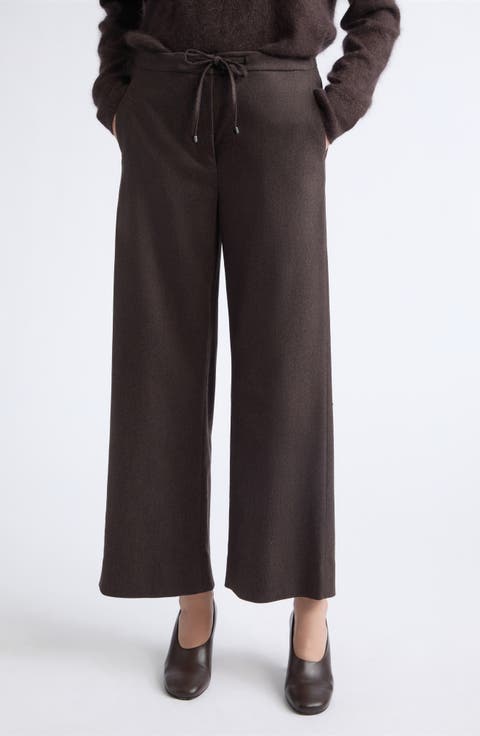 Floria Stretch Virgin Wool Crop Pants