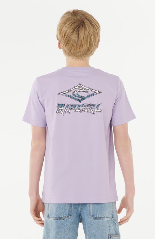 Rip Curl Kids' Tropic Daze Logo Cotton Graphic T-shirt In Purple