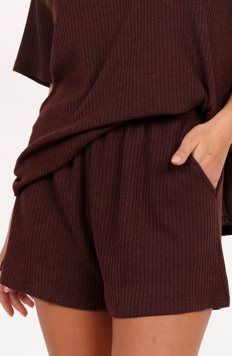 Petal & Pup Granger Knit Top & Shorts Set, Alternate, color, Chocolate Brown