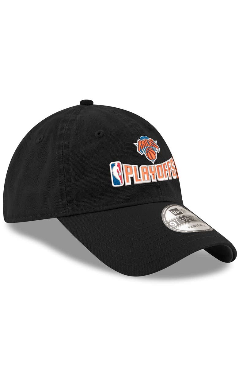 New Era Men's Black New York Knicks 2025 NBA Playoffs 9TWENTY Adjustable Hat, Alternate, color, 