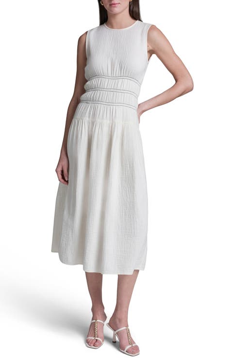 Cotton Double Gauze Midi Dress
