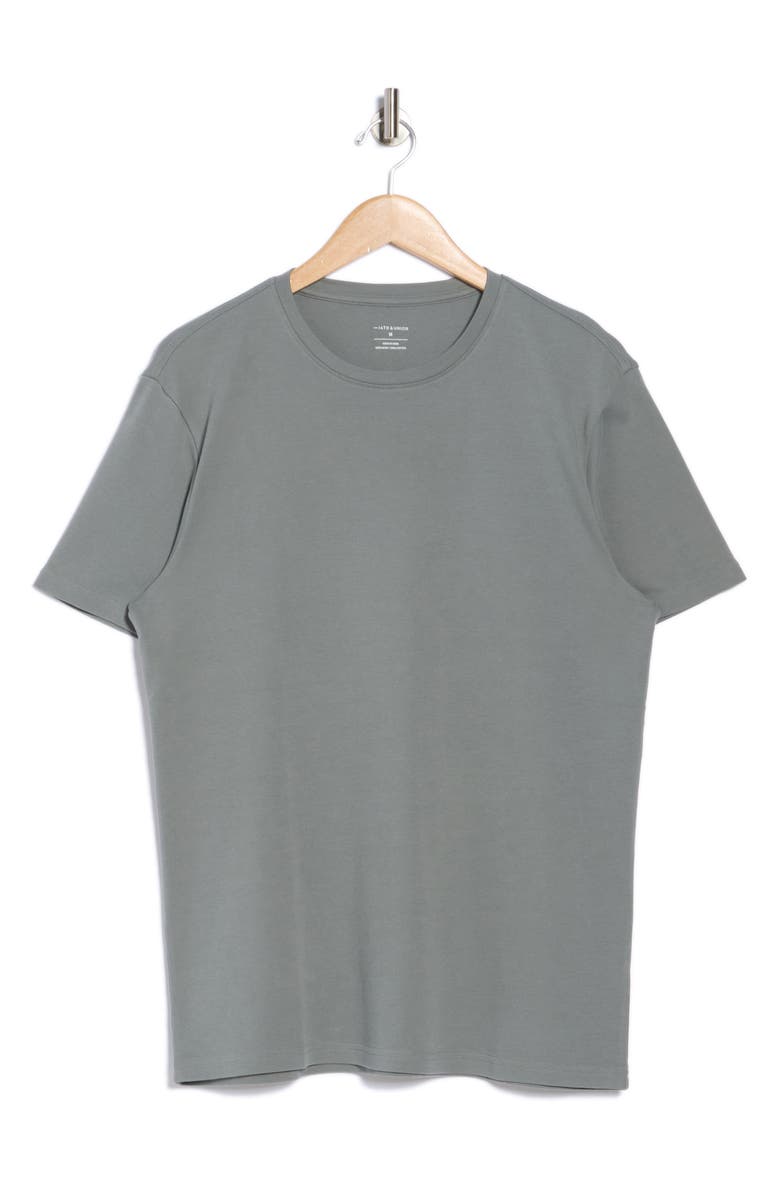 14th & Union Short Sleeve Interlock T-Shirt, Alternate, color, Grey Sedona