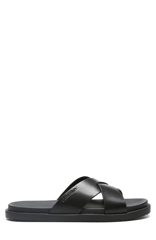 Calvin Klein Lusako Slide Sandal In Black