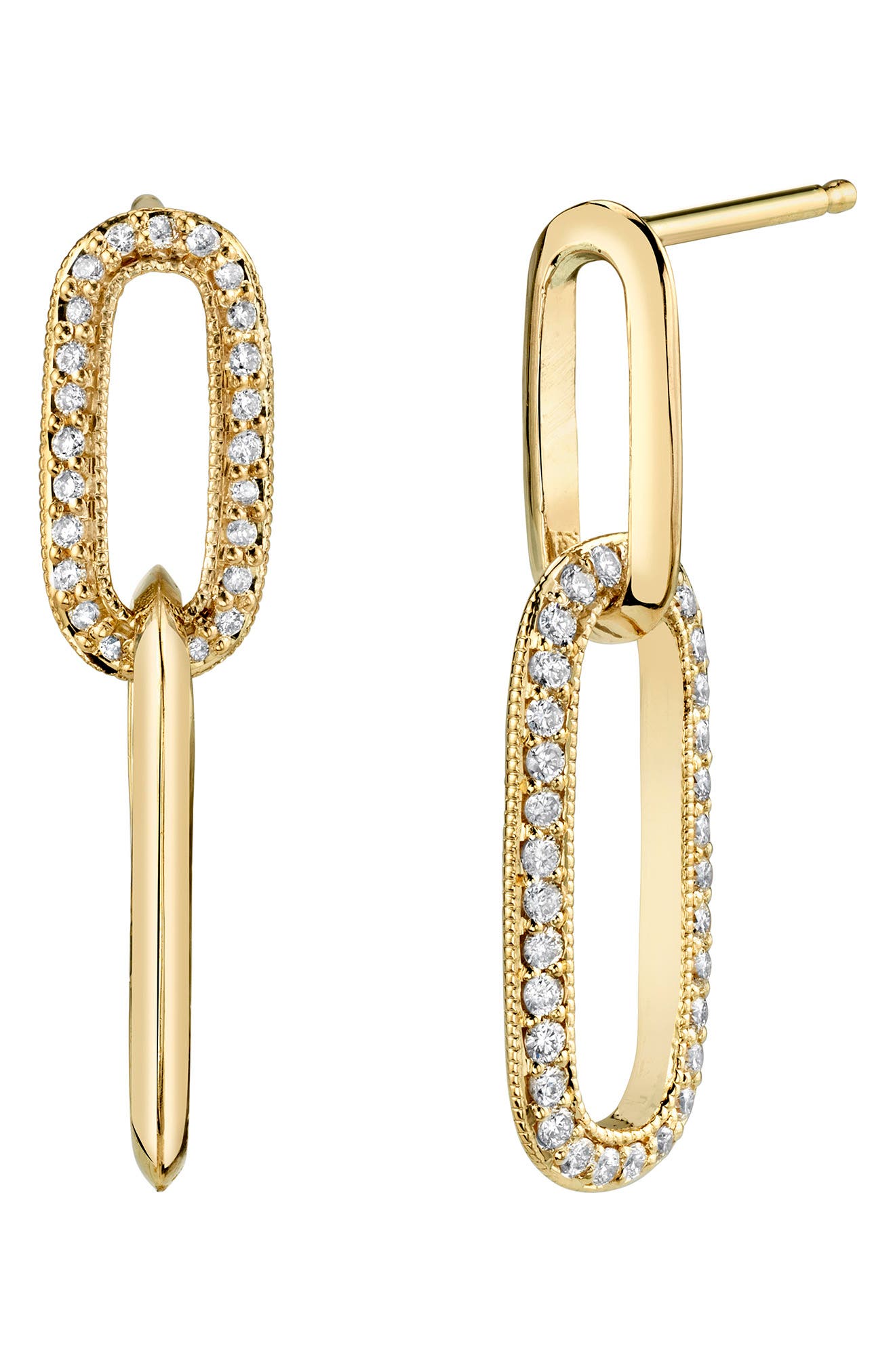 Lizzie Mandler Fine Jewelry Pavé Diamond Linear Drop Earrings (Women ...