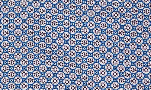 David Donahue Regular Fit Geometric Print Cotton Dobby Dress Shirt In Blue