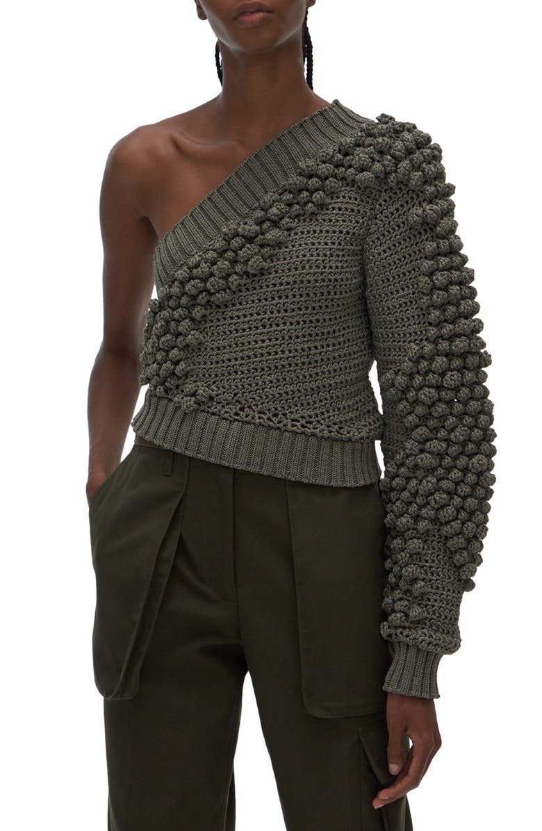 Helmut Lang One-Shoulder Sweater, Main, color,