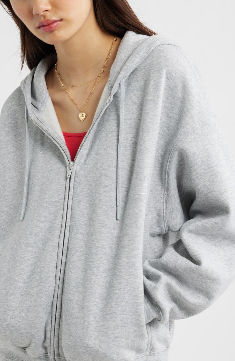 BP. Bubble Zip Hoodie, Alternate, color, Grey Soft Heather