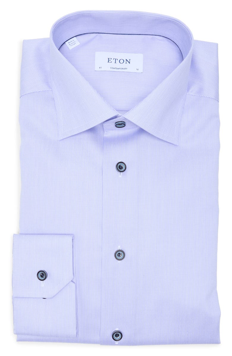 Eton Contemporary Fit Stripe Cotton Dress Shirt, Alternate, color, 