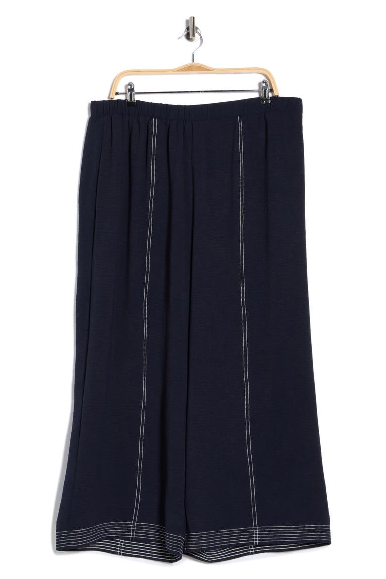 Topstitched Woven Pants, Alternate, color, BLUE MOON/ IVORY