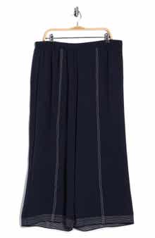 Adrianna Papell Topstitched Woven Pants