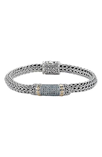 Samuel B. Semiprecious Stone Textured Bangle Bracelet In Blue Topaz