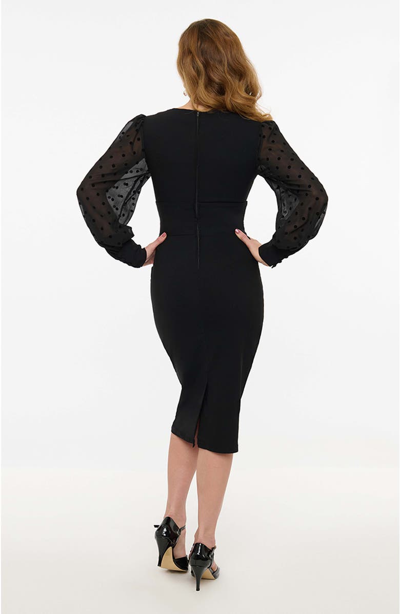 Unique Vintage 1950s Delores Pencil Dress, Alternate, color, 