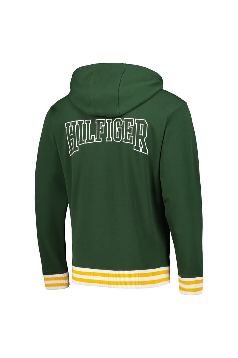 Men's Tommy Hilfiger Green Green Bay Packers Aaron Quarter-Zip Hoodie, Alternate, color, Green