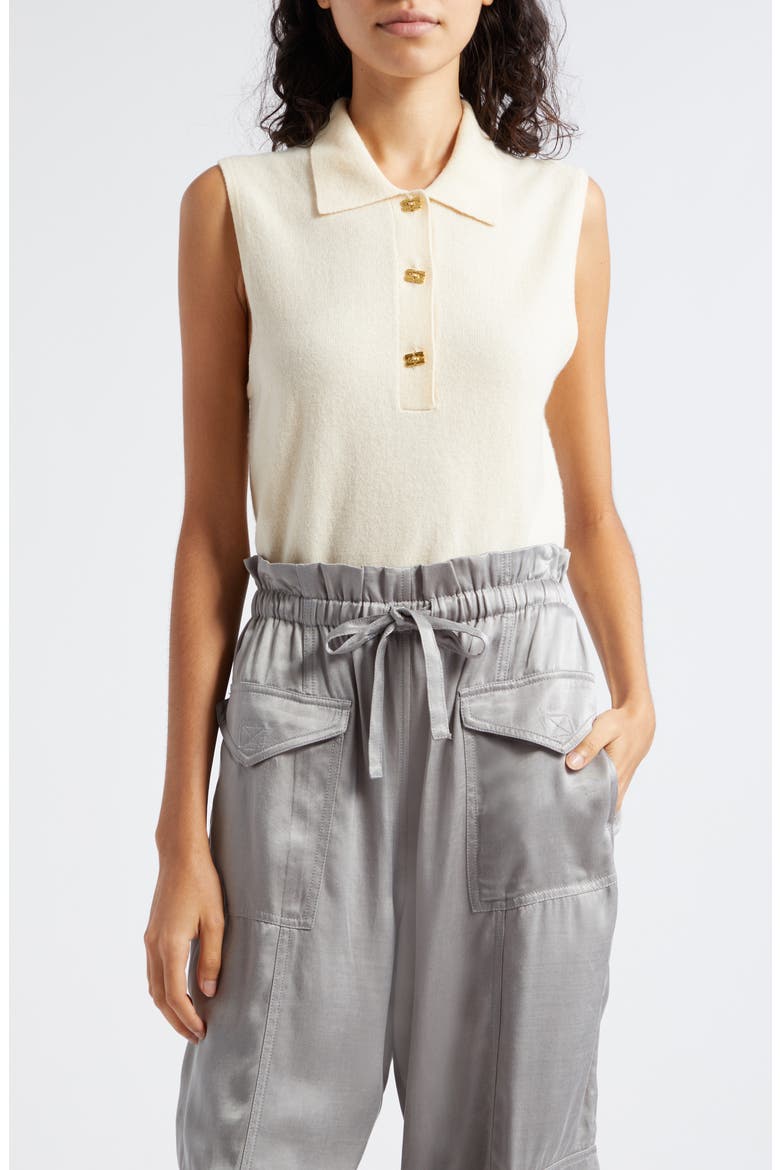 Sleeveless Merino Wool & Cashmere Sweater, Main, color, ALABASTER GLEAM