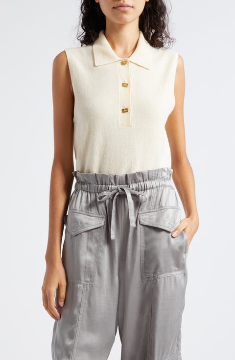Sleeveless Merino Wool & Cashmere Sweater