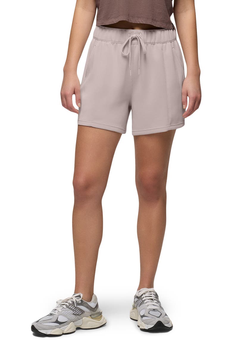 Shea High Waist Drawstring Shorts, Main, color, ALMOND