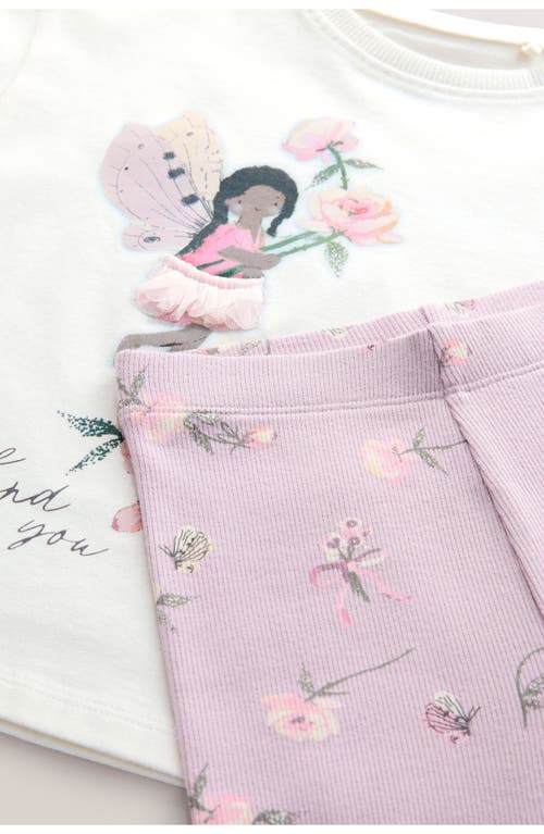 Next Kids' Fairy Appliqué Top & Leggings Set In Multi