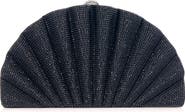 JUDITH LEIBER COUTURE Origami Fan Crystal Embellished Satin Clutch