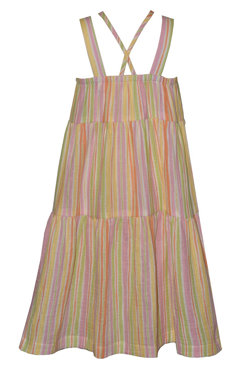 Iris & Ivy Kids' Stripe Cotton Gauze Sundress, Alternate, color, Yellow Multi Stripe