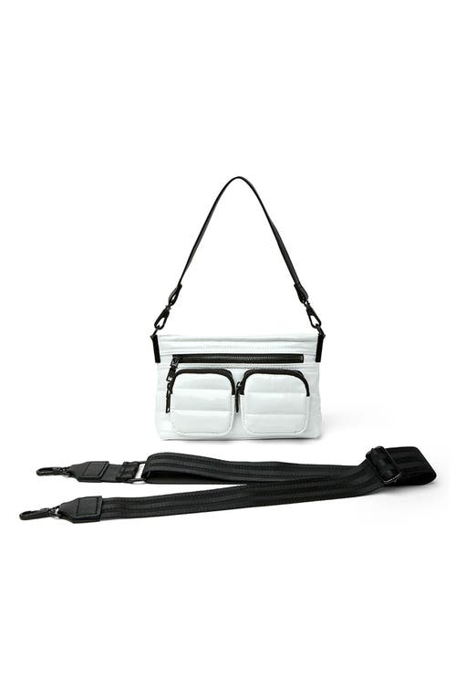 Think Royln Double Trouble Crossbody Bag In White Patent