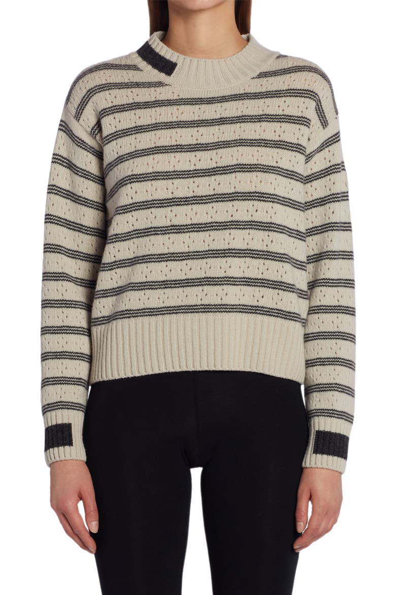 Stripe Wool Sweater, Main, color, OFF WHITE