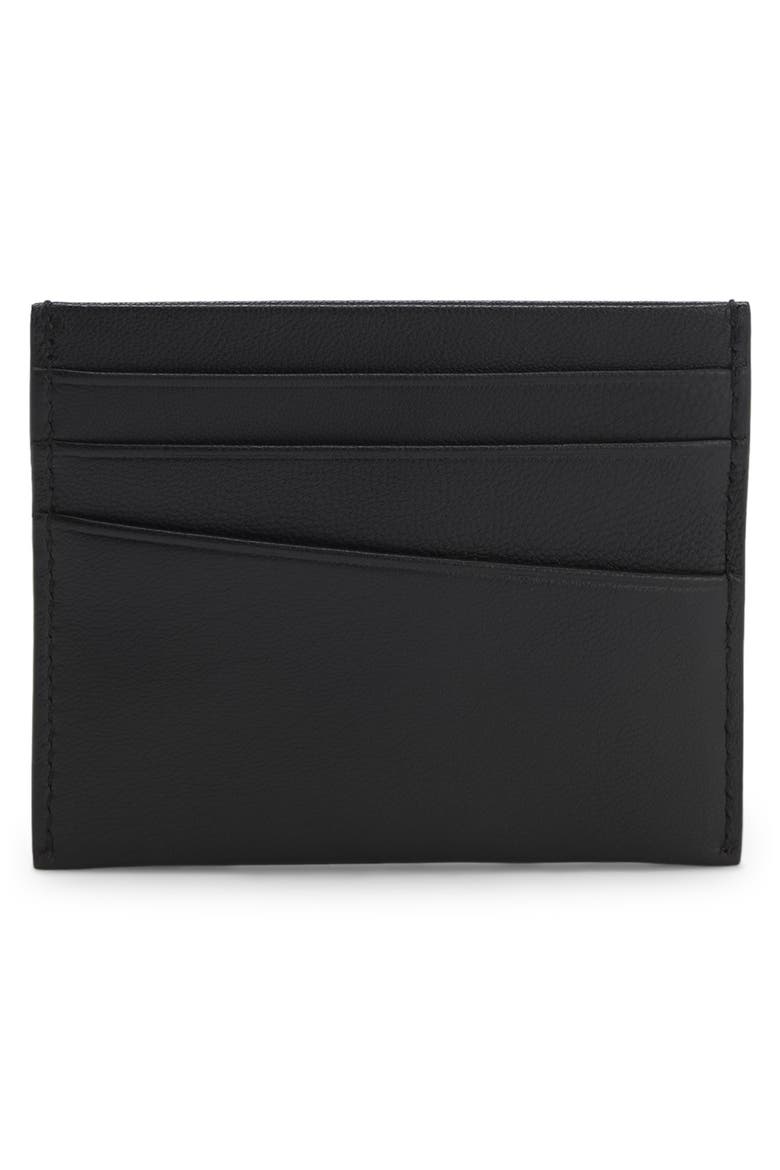 Icon Leather Card Case, Alternate, color, BLACK
