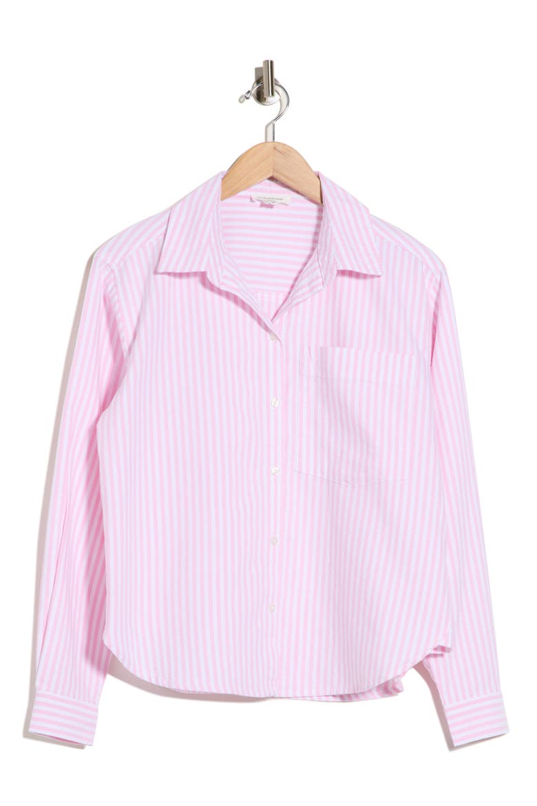 Cami Stripe Shirt, Alternate, color, ROSE SHADOW