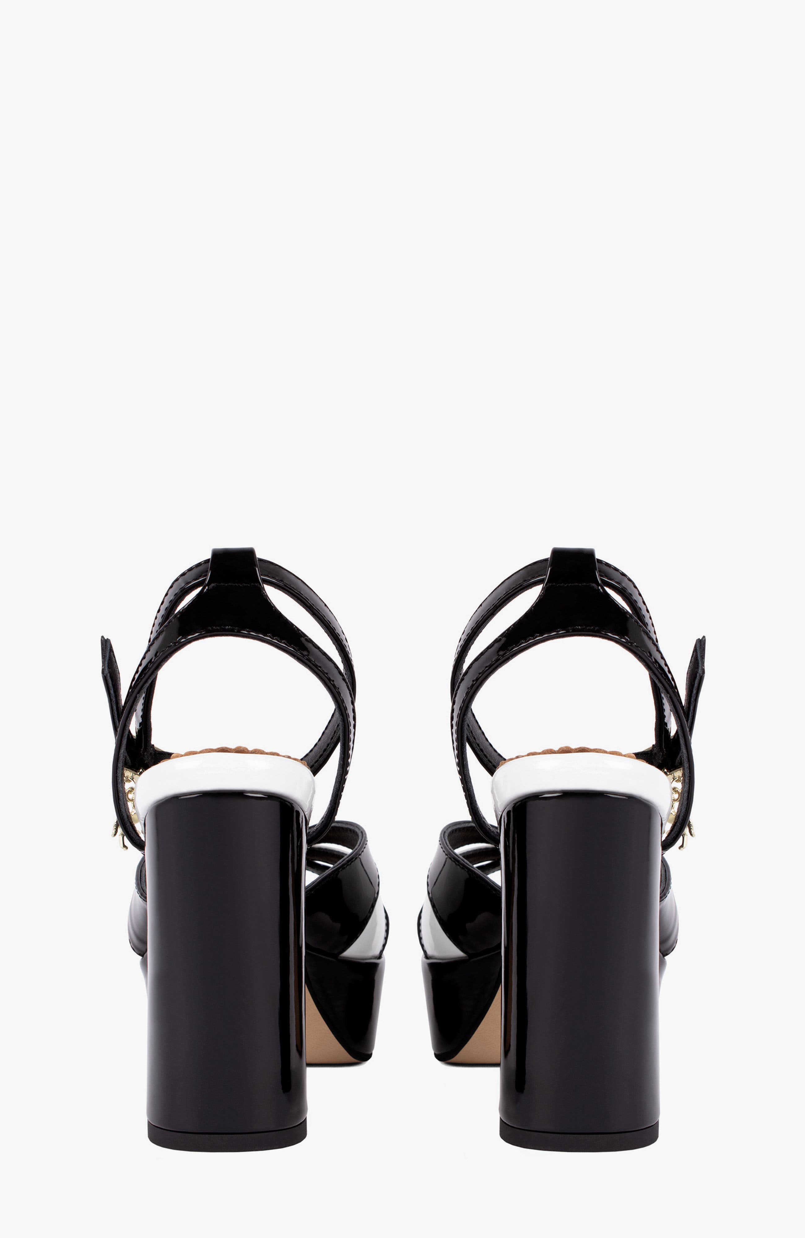 Fortezza Block Heel Platform Sandals, Alternate, color, Black / White