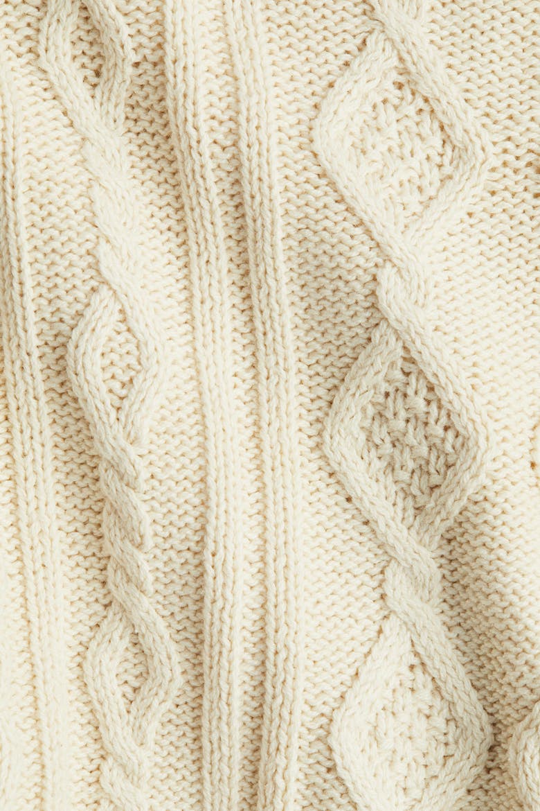 Cable-knit Jumper, Alternate, color, Light beige