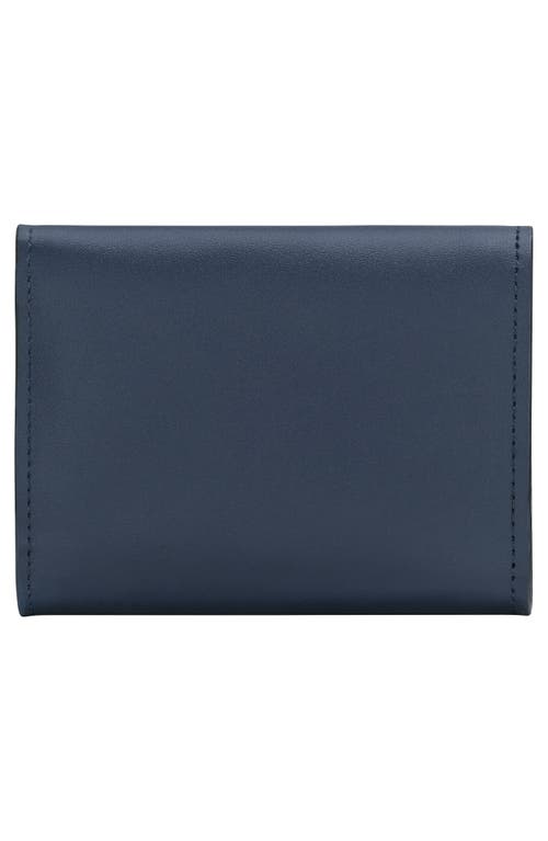 Longchamp Logo-embossed Compact Wallet In Blue