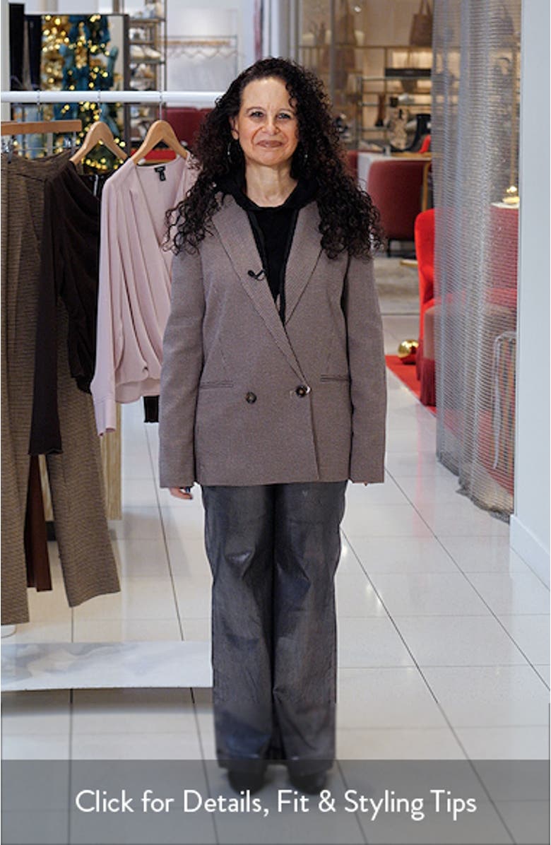 Charlotte Houndstooth Microcheck Double Breasted Blazer, sales video thumbnail