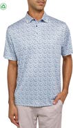 CON.STRUCT Regular Fit Micro Mexi Skulls Print Recycled Performance Golf Polo