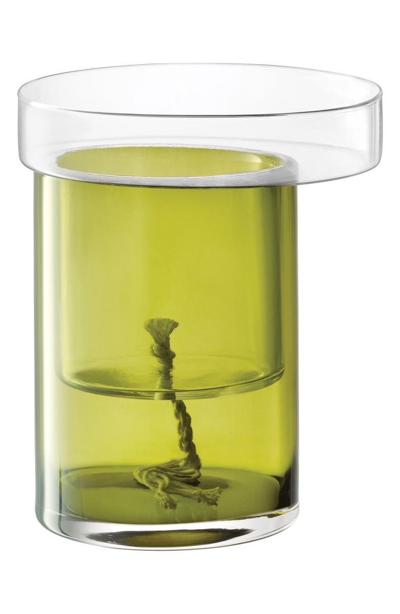 LSA Balcony Self Watering Glass Planter, Main, color, Green