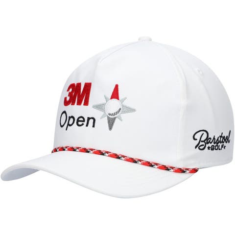 Men's Barstool Golf White 3M Open Rope Snapback Hat