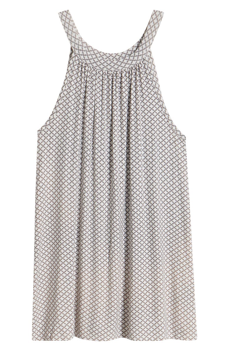 Loveappella Tile Print Knit Tank, Alternate, color, Grey Tile