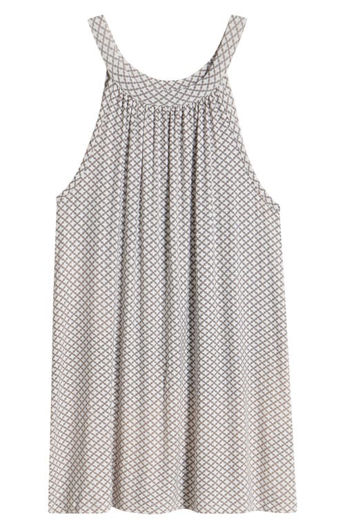 Shop Loveappella Tile Print Knit Tank In Grey Tile