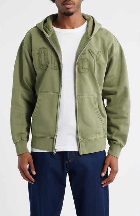 Hybrid Faded Cotton French Terry Zip Hoodie