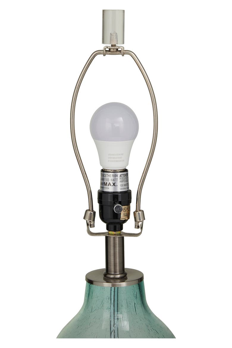 Teal Glass Modern Table Lamp, Alternate, color, CLEAR