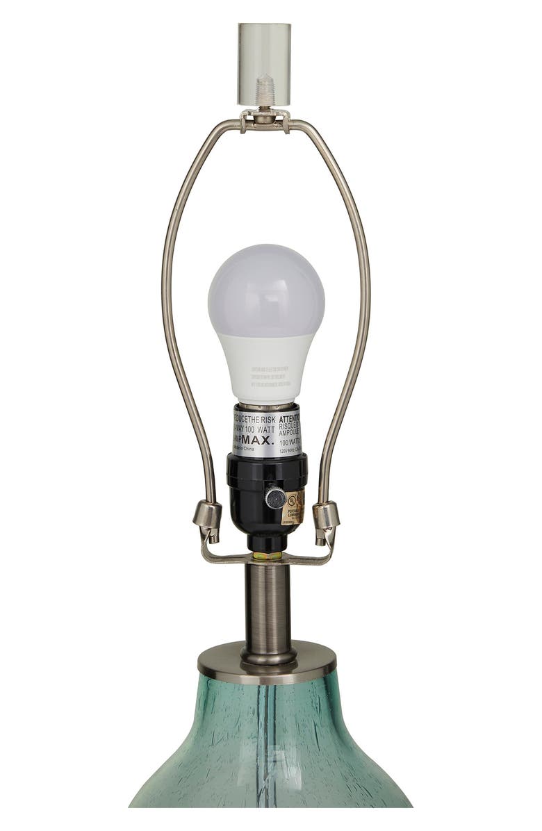 GINGER BIRCH STUDIO Teal Glass Modern Table Lamp, Alternate, color, 