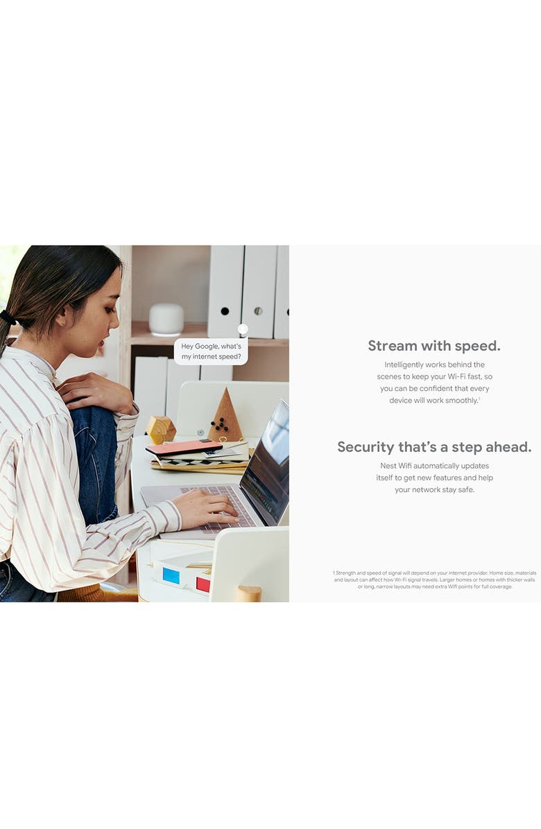 Google Nest Wifi AC2200 Mesh System Router and 2 Add-On Points - Pack of 3 - Open Box, Alternate, color,