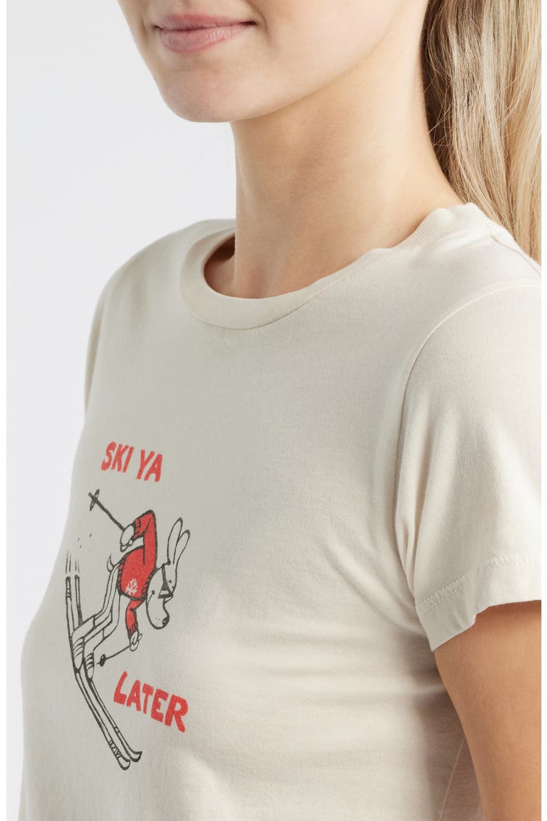Ski Ya Later Headliner Cotton Graphic T-Shirt, Alternate, color, DIRTY WHITE