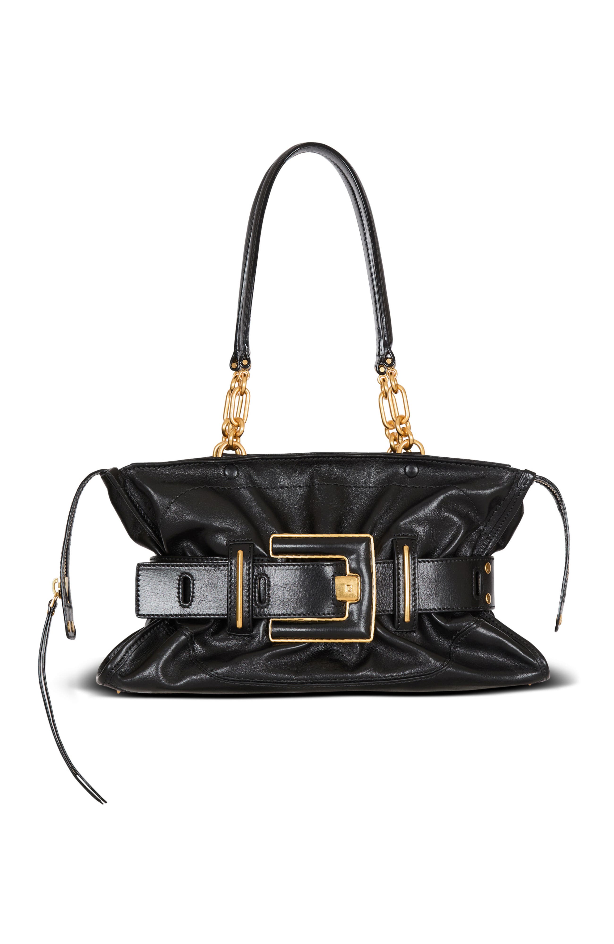 Balmain Calfskin leather Anthem bag, Main, color, Black