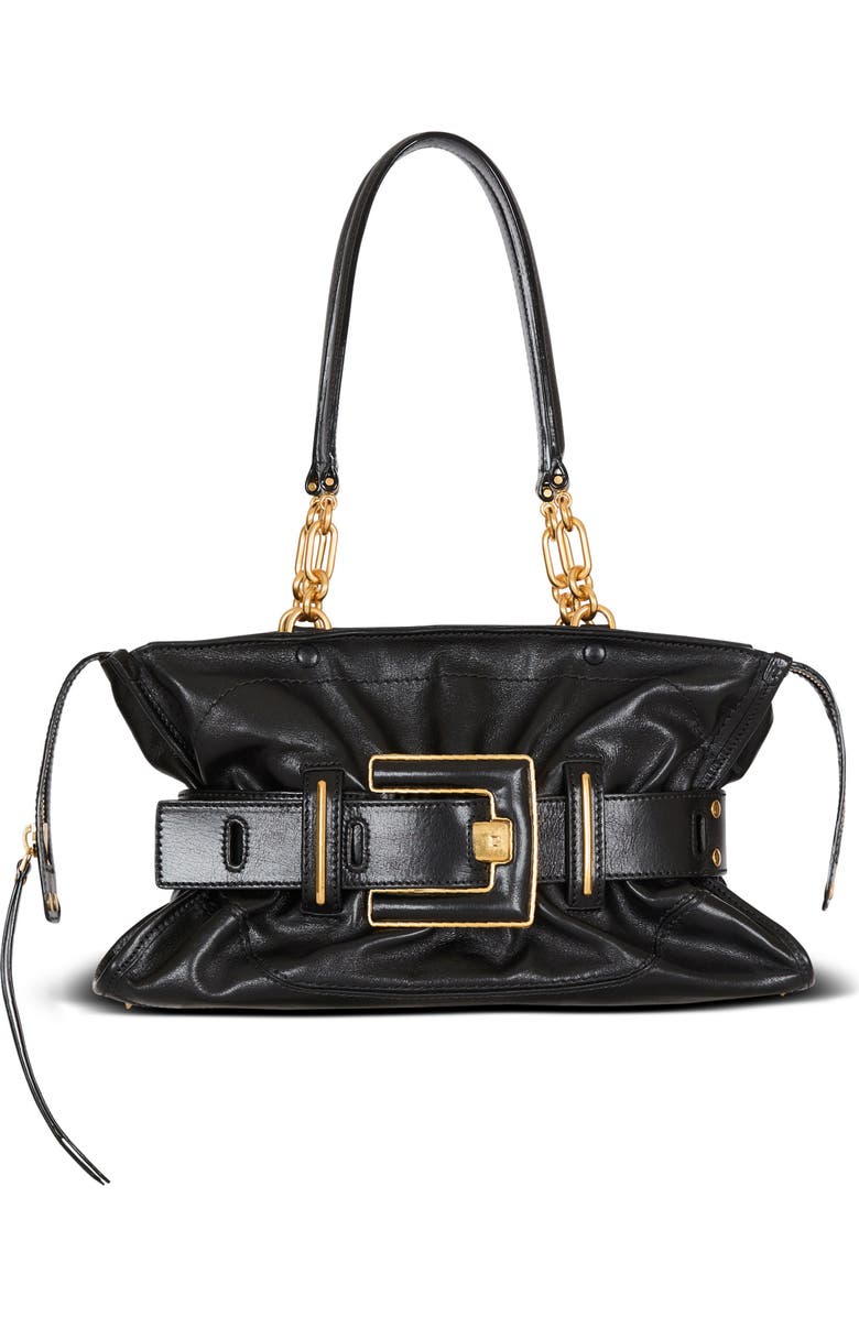 Balmain Calfskin leather Anthem bag, Main, color, Black