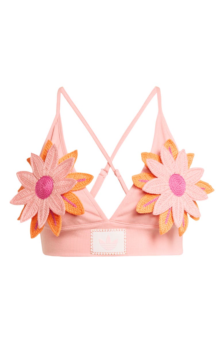 adidas Originals Appliqué Rib Bralette, Alternate, color, 