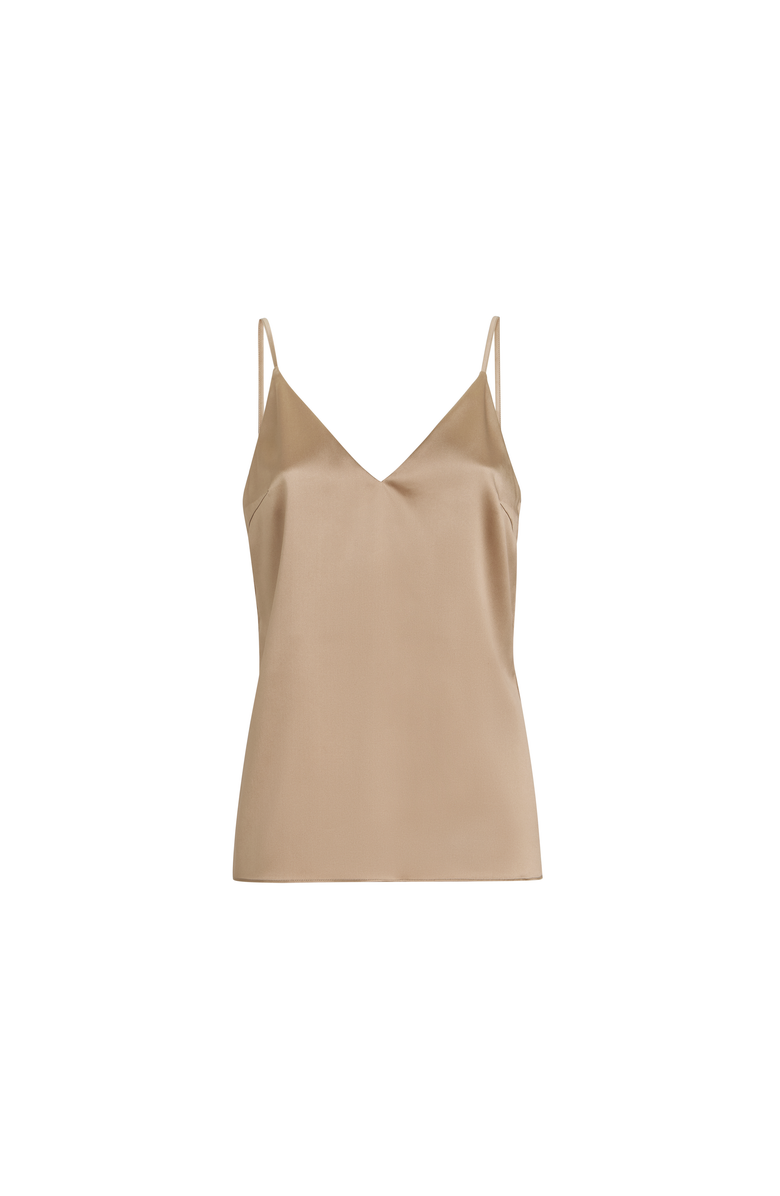 Brunello Cucinelli Stretch silk satin camisole, Main, color, Beige