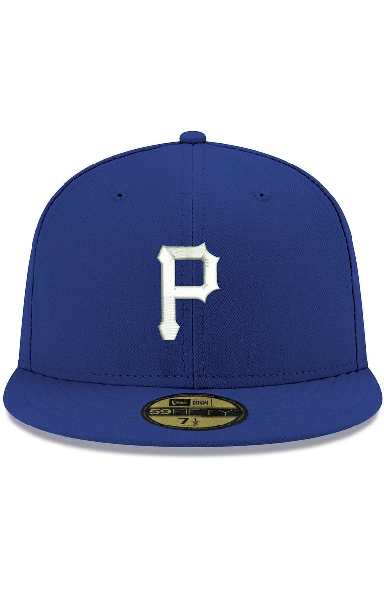 New Era Men's New Era Royal Pittsburgh Pirates White Logo 59FIFTY Fitted Hat, Alternate, color,