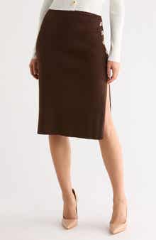 Tart Caralea Rib Knit Button Midi Skirt