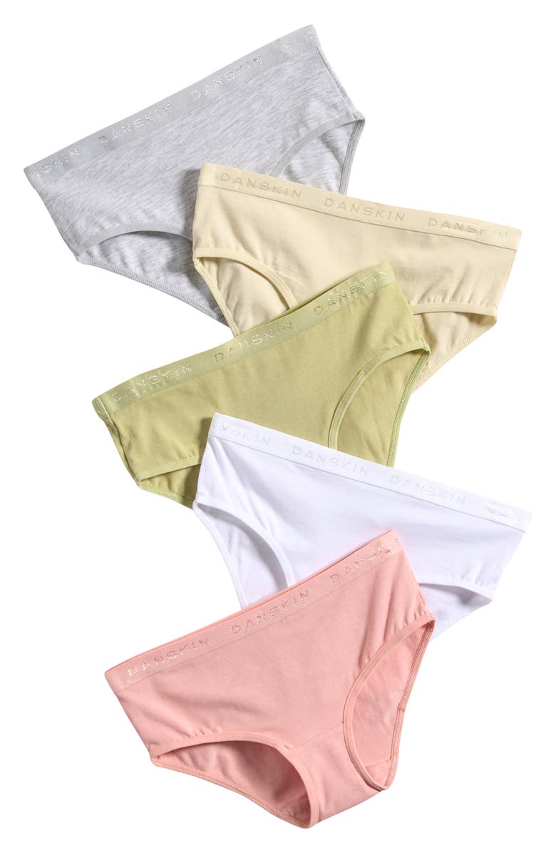 Danskin Kids' 5-Pack Hipster Briefs, Main, color,