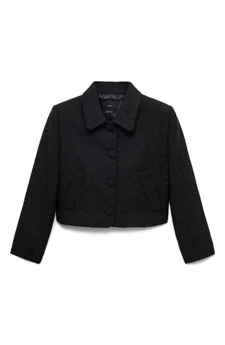 MANGO Tweed Crop Jacket, Alternate, color, 