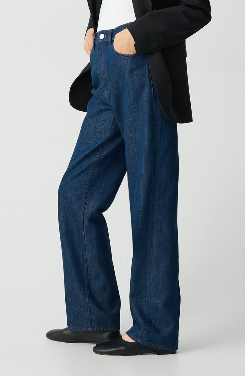 Theory High Waist Relaxed Fit Straight Leg Jeans, Alternate, color, 